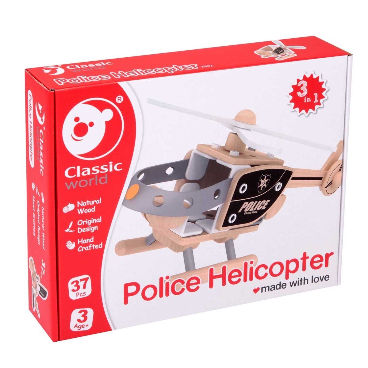 Wooden constructor - police?
 helicopter