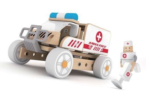 Wooden constructor for children - Ambulance