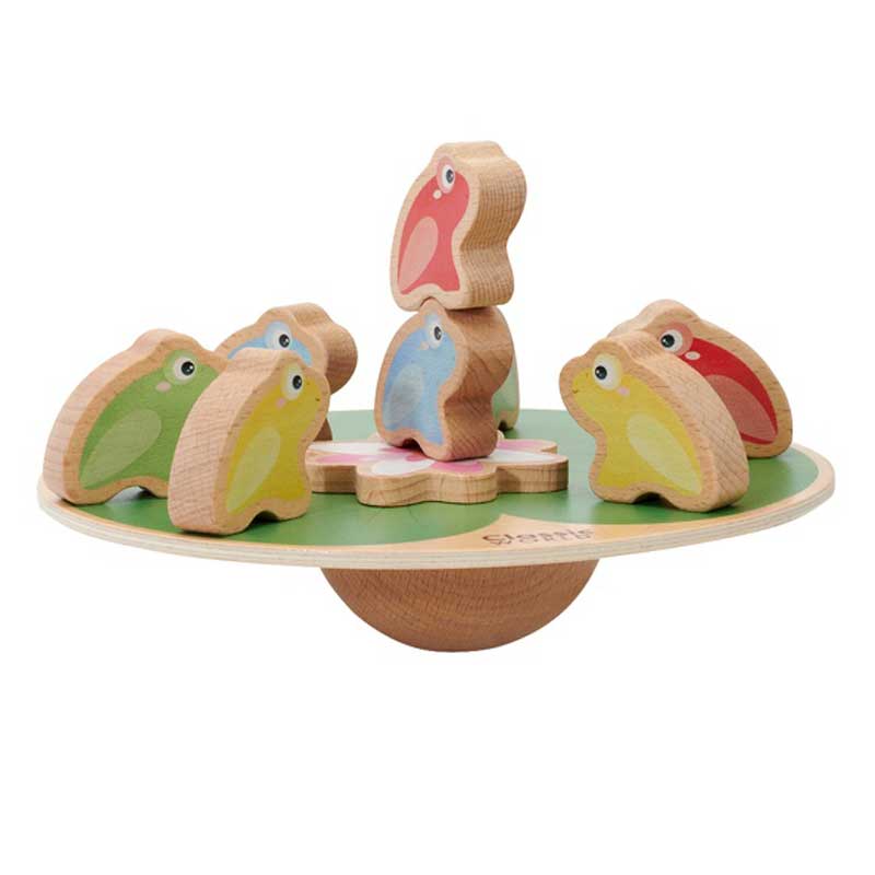 Wooden children's balance game - Water lily with gloves