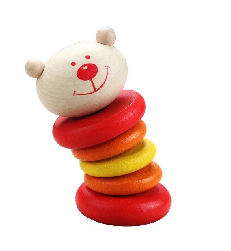 Wooden rattle - bear