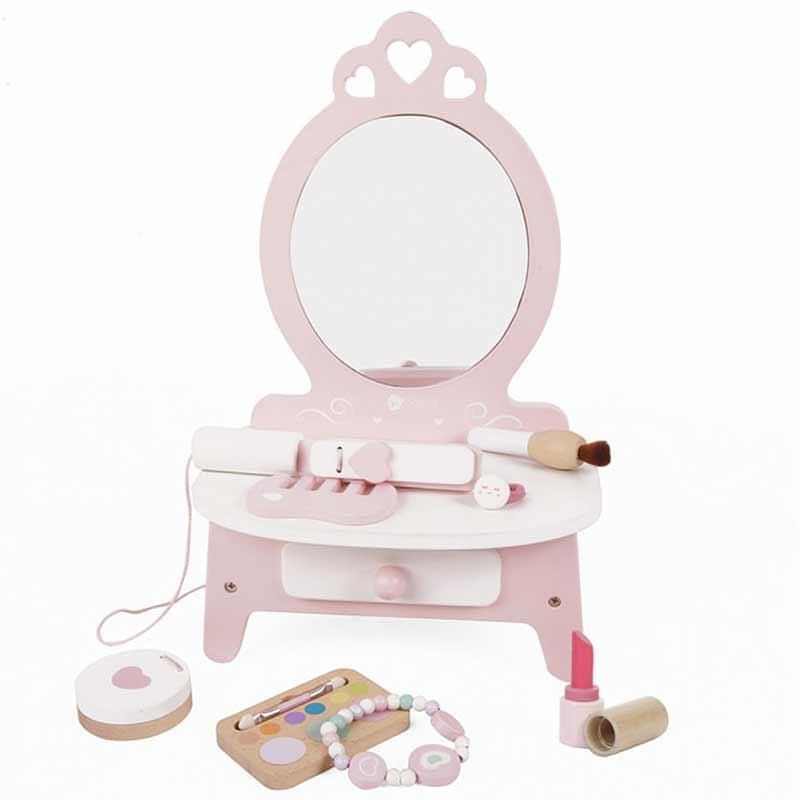 Wooden pink dressing table for children