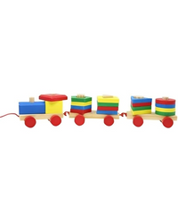 Wooden train, 38 cm