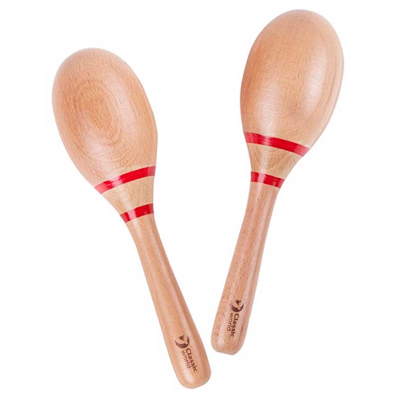 Children's wooden maracas - red