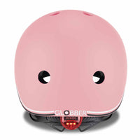 Globber Glowing Children's Bicycle and Scooter Helmet, 45-51cm, Pastel Pink