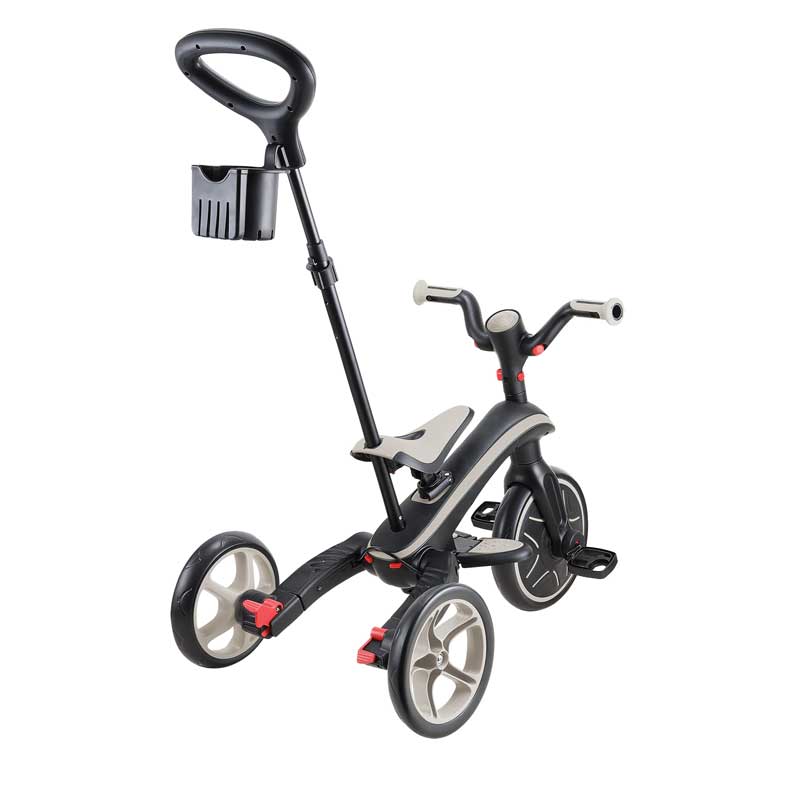 Детска триколка 4 в 1 GLOBBER EXPLORER TRIKE FOLDABLE, сгъваема, бежов цвят