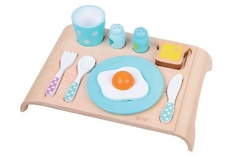 Children's wooden breakfast set - blue