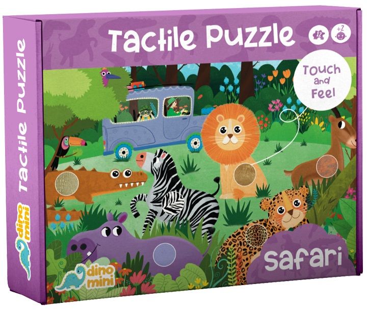 Children's puzzle - DinoMini Feel and Touch, Safari