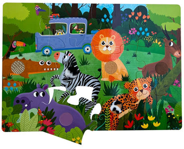 Children's puzzle - DinoMini Feel and Touch, Safari