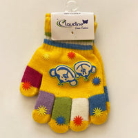 Children's gloves Monkey, yellow, 3-5 years.