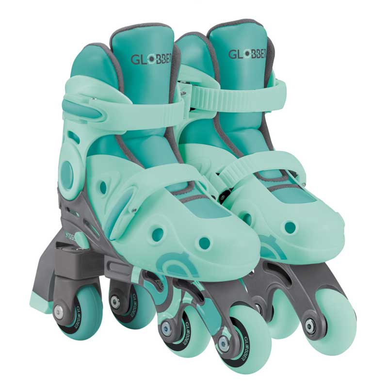 Children's roller skates GLOBBER 2 in 1, size 30-33 - mint