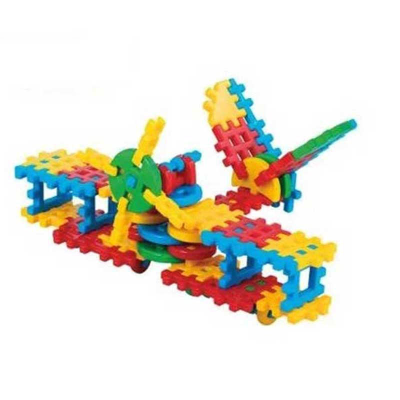 Children's waffle constructor Airplane - 70 parts