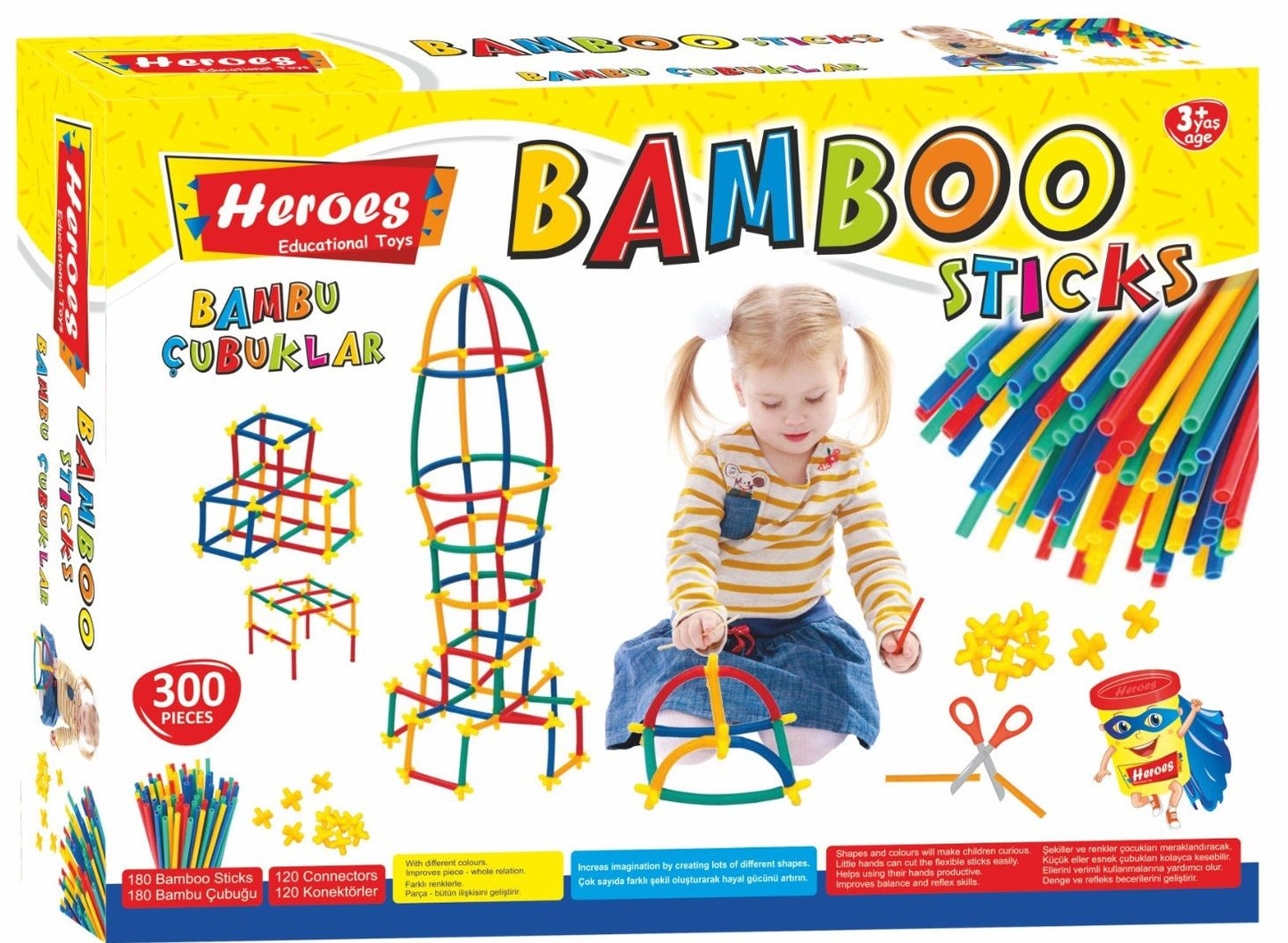 Game set - Bamboo sticks, 300 pieces