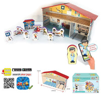 Talking toy set - Hospital and house, 10 pieces