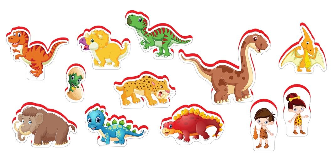 Set of talking toys - Dinosaurs, 12 parts