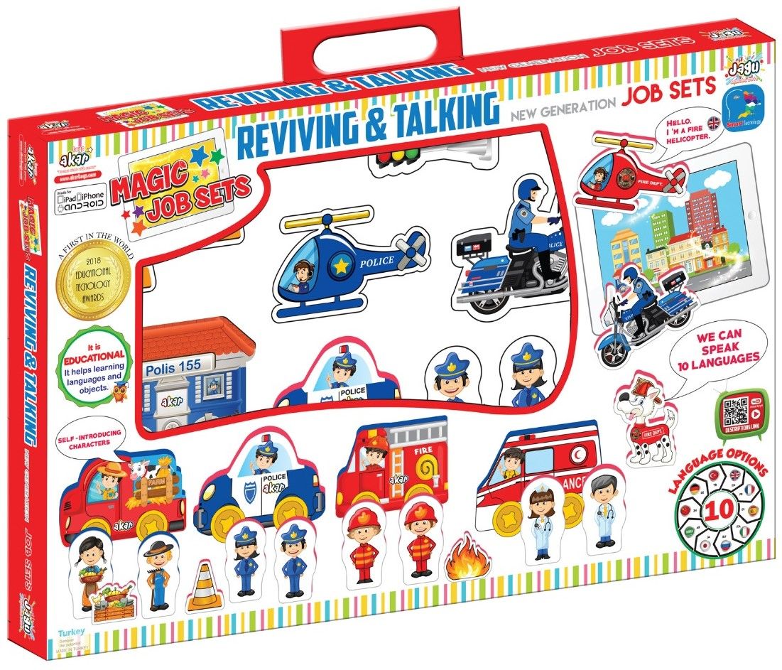 Talking Toy Set - Police Station, 18 pieces