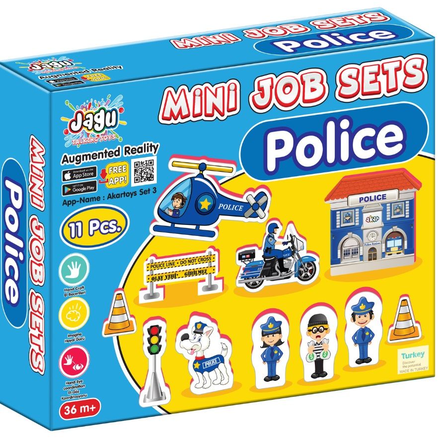 Set of talking toys - Police, 11 parts