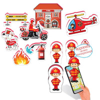 Set of talking toys - Fire station, 10 parts