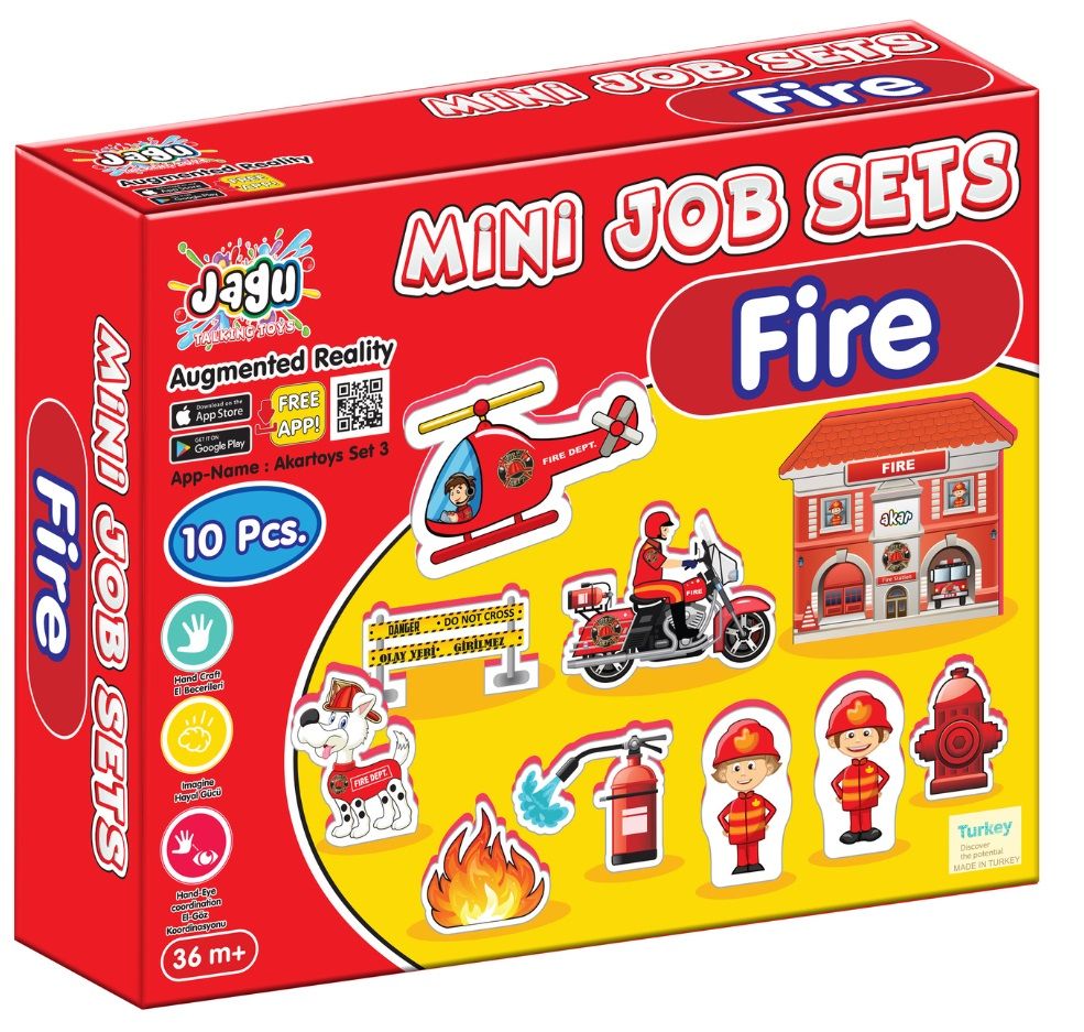 Set of talking toys - Fire station, 10 parts