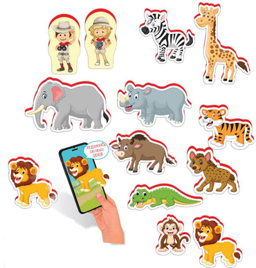 Set of talking toys - Safari, 12 parts