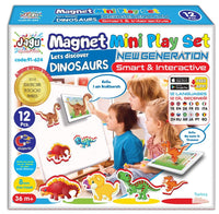 Set - Magnetic talking toys, dino, 12 pieces