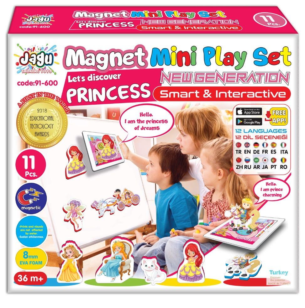 Set - Magnetic talking toys, princesses, 11 pieces