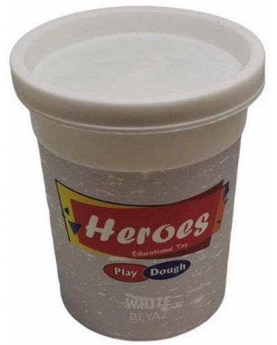 Natural play dough in a box Heroes Play Dough - White