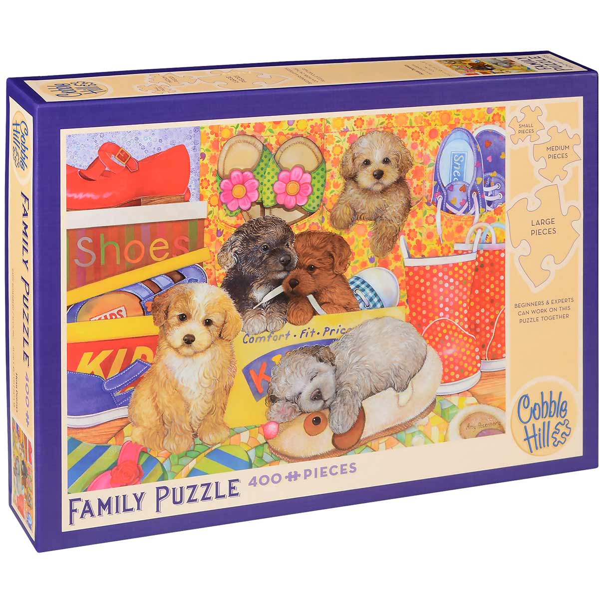 Cobble Hill 400 Piece Puzzle - Priti?
 right puppies, Amy Rosenberg