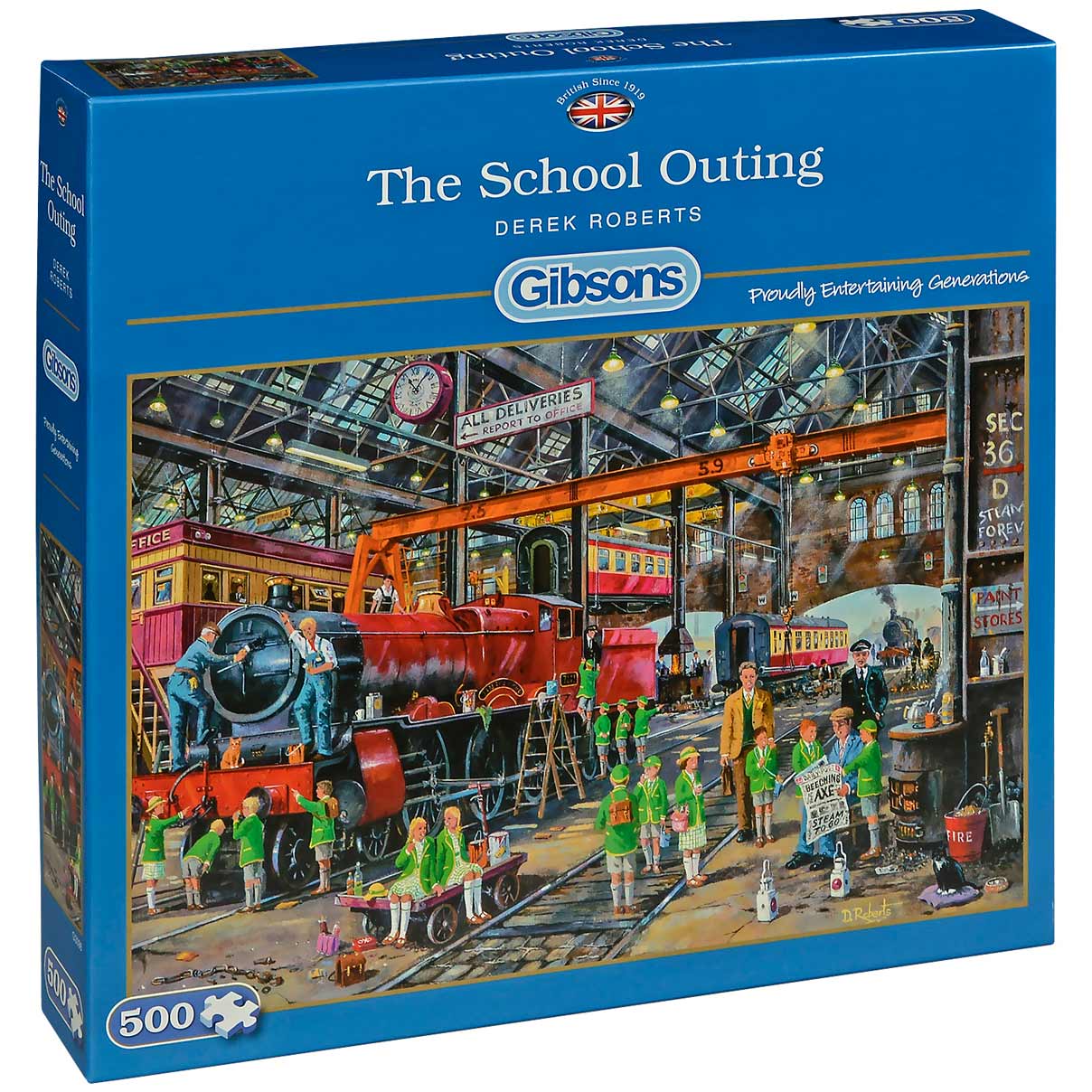 Gibsons 500 Piece Jigsaw Puzzle - On a School Trip, Derek Roberts