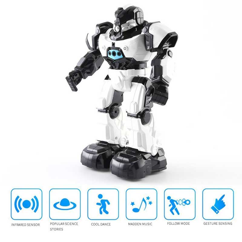 Dancing STEM Robot with Dual Control Modes, White