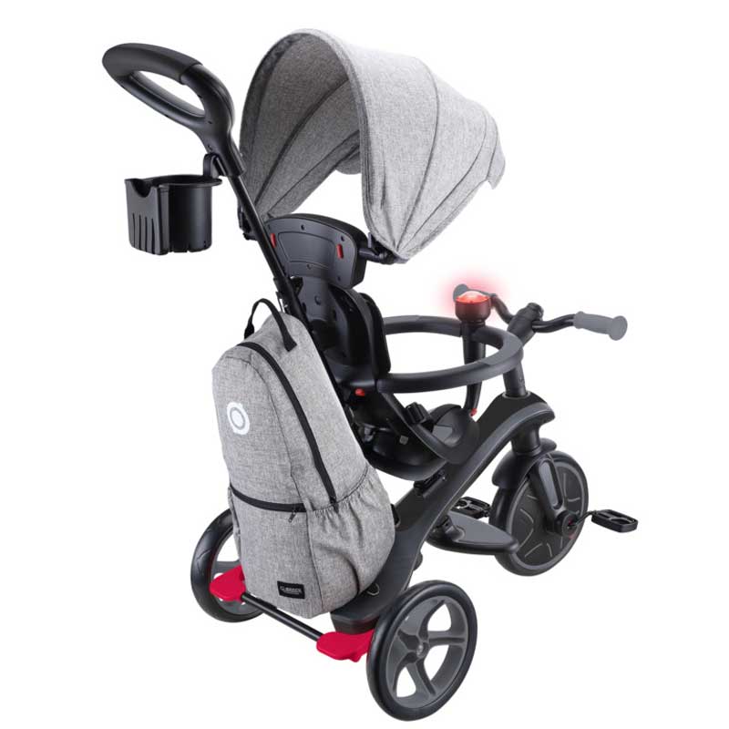 Триколка 4 в 1 GLOBBER EXPLORER TRIKE DELUXE PLAY със сенник в черен цвят