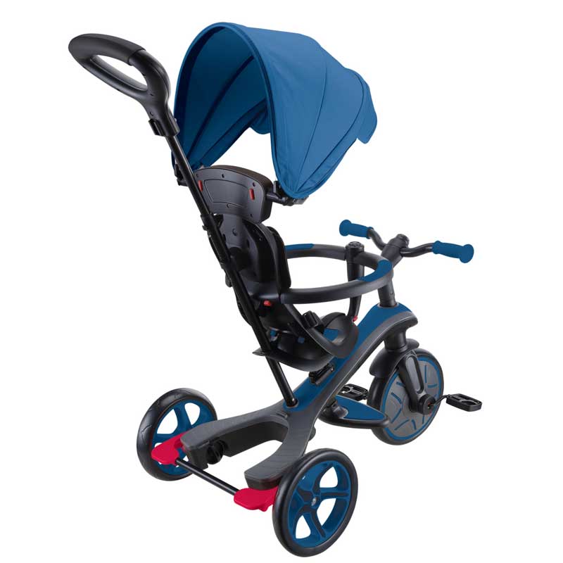 4 in 1 GLOBBER EXPLORER TRIKE with canopy in royal blue