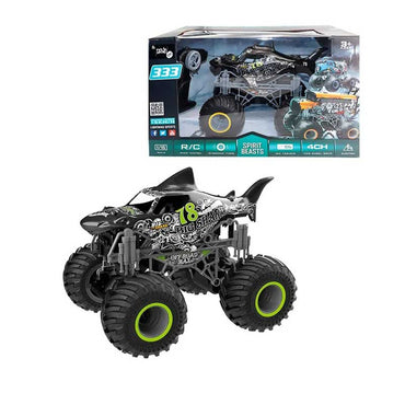 Shark Stunt Jeep, Remote Control, Gray 1:16