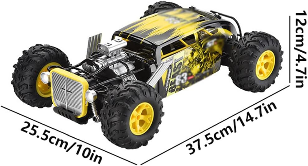 Детска кола 4х
4 за каскади с RC управление 1:12, жълта