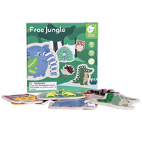 Fun children's game - string, Animals from the jungle