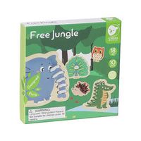 Fun children's game - string, Animals from the jungle